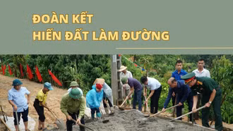 Đoàn kết hiến đất làm đường