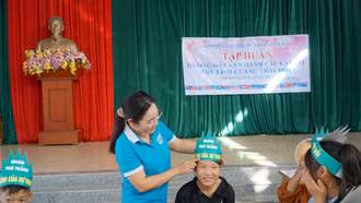 Tập huấn hướng dẫn vận hành hoạt động Câu lạc bộ "Thủ lĩnh của sự thay đổi" tại A Mú Sung