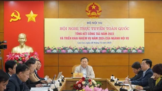 Lào Cai dự Hội nghị trực tuyến toàn quốc tổng kết công tác ngành nội vụ năm 2023