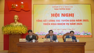 Phó Bí thư Thường trực Tỉnh ủy Vũ Xuân Cường dự hội nghị tổng kết công tác tuyên giáo 