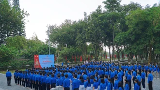 Kết nạp 250 đoàn viên cụm phía Bắc thành phố Lào Cai tại địa chỉ đỏ