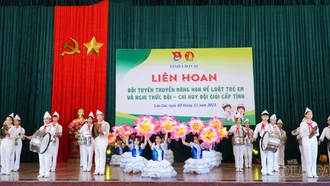 Liên hoan Đội tuyên truyền đội măng non về Luật trẻ em và nghi thức đội - chỉ huy đội giỏi cấp tỉnh