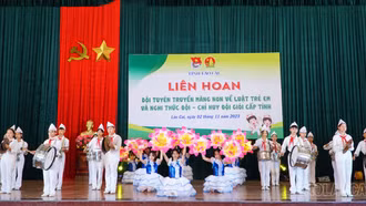 Liên hoan Đội tuyên truyền đội măng non về Luật trẻ em và nghi thức đội - chỉ huy đội giỏi cấp tỉnh