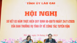Sơ kết 3 năm thực hiện Quy định số 60-QĐ/TU của Ban Thường vụ Tỉnh ủy về công tác tuyên vận