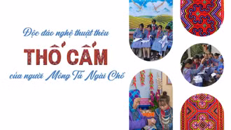 Độc đáo nghệ thuật thêu thổ cẩm của người Mông Tả Ngài Chồ