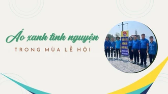 Áo xanh tình nguyện trong mùa lễ hội