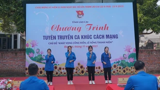 Tỉnh đoàn tổ chức chương trình tuyên truyền ca khúc cách mạng