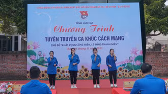 Tỉnh đoàn tổ chức chương trình tuyên truyền ca khúc cách mạng