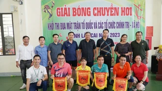 Hội Chữ thập đỏ tỉnh đoạt giải Nhất Giải bóng chuyền hơi MTTQ và các tổ chức chính trị - xã hội tỉnh Lào Cai năm 2023