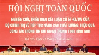 Hội nghị toàn quốc nghiên cứu, triển khai Kết luận số 57 của Bộ Chính trị về công tác thông tin đối ngoại trong tình hình mới