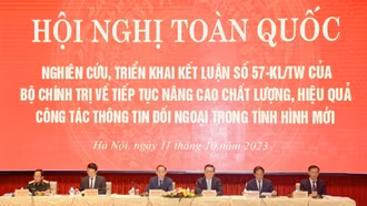 Hội nghị toàn quốc nghiên cứu, triển khai Kết luận số 57 của Bộ Chính trị về công tác thông tin đối ngoại trong tình hình mới