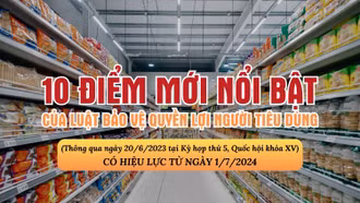 10 điểm mới nổi bật của Luật Bảo vệ quyền lợi người tiêu dùng năm 2023