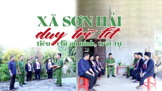 Xã Sơn Hải duy trì tốt tiêu chí an ninh, trật tự