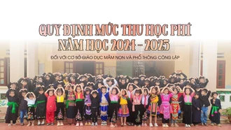 [Infographic] Quy định mức thu học phí năm học 2024 - 2025 đối với cơ sở giáo dục mầm non và phổ thông công lập trên địa bàn tỉnh Lào Cai