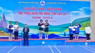 Bế mạc Giải cầu lông - bóng bán trẻ, thiếu niên, nhi đồng tỉnh Lào Cai năm 2024