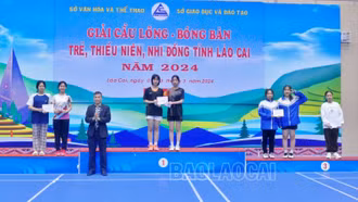 Bế mạc Giải cầu lông - bóng bán trẻ, thiếu niên, nhi đồng tỉnh Lào Cai năm 2024
