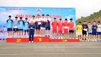 Bế mạc Giải Điền kinh học sinh khối THPT và THCS tỉnh Lào Cai năm 2024