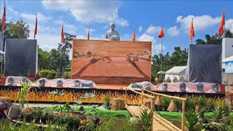 Xác lập kỷ lục "Bức tranh lớn nhất Việt Nam được làm từ gạo ST"