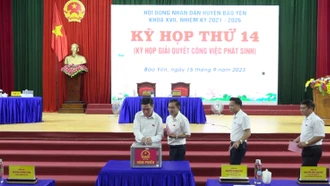 HĐND huyện Bảo Yên tổ chức kỳ họp thứ 14 (kỳ họp giải quyết công việc phát sinh)