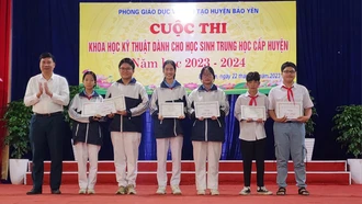 31 sản phẩm đạt giải Cuộc thi khoa học - kỹ thuật huyện Bảo Yên năm học 2023 - 2024