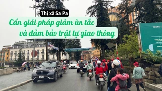 Thị xã Sa Pa: Nhiều giải pháp giảm ùn tắc và đảm bảo trật tự giao thông 