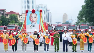 Lào Cai xếp thứ 5 tại hội thi nghiệp vụ chữa cháy, cứu nạn, cứu hộ tổ liên gia an toàn phòng cháy, chữa cháy vòng 2, khu vực I