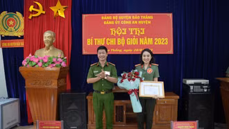 Đảng ủy Công an huyện Bảo Thắng tổ chức thành công Hội thi “Bí thư chi bộ giỏi” năm 2023