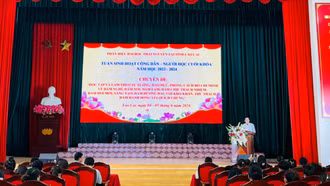 “Tuần sinh hoạt công dân - người học cuối khóa" của sinh viên Phân hiệu Đại học Thái Nguyên tại Lào Cai