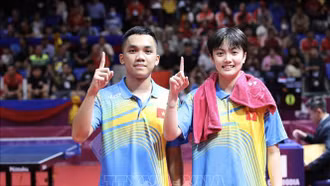 SEA Games 32: Bóng bàn Việt Nam giành HCV đôi nam nữ sau 24 năm chờ đợi