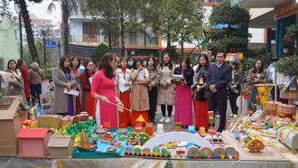 Sôi nổi Hội thi “Sáng tạo mầm non” cấp thị xã, cụm 1