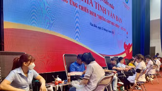 Ngày hội hiến máu tình nguyện tại Văn Bàn 