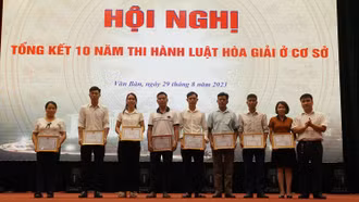 Văn Bàn tổng kết 10 năm thực hiện Luật Hòa giải ở cơ sở