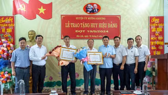 Các địa phương tổ chức trao huy hiệu Đảng cho đảng viên dịp 19/5