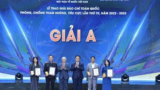 54 tác phẩm xuất sắc đoạt Giải báo chí toàn quốc phòng, chống tham nhũng, tiêu cực lần thứ tư