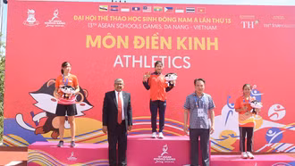 Điền kinh Việt Nam giành 5 Huy chương Vàng tại Đại hội Thể thao học sinh Đông Nam Á