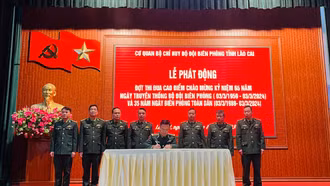 Phát động đợt thi đua cao điểm chào mừng 65 năm ngày truyền thống Bộ đội Biên phòng và 35 năm ngày Biên phòng toàn dân