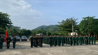 Chiến sĩ mới của Bộ đội Biên phòng Lào Cai lên biên giới làm nhiệm vụ