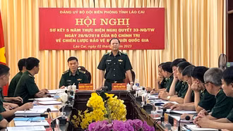 Bộ đội Biên phòng Lào Cai sơ kết 5 năm thực hiện Nghị quyết số 33