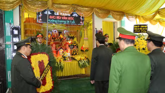 Cán bộ công an xã hy sinh trong khi làm nhiệm vụ 