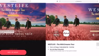 Cảnh báo thủ đoạn giả mạo website bán vé concert Westlife chiếm đoạt tài sản