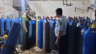 Phát hiện hàng trăm bình chứa khí N20 không có hóa đơn chứng từ tại Hà Nội