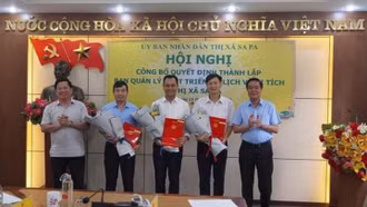 Công bố Quyết định thành lập Ban Quản lý phát triển du lịch và di tích thị xã Sa Pa