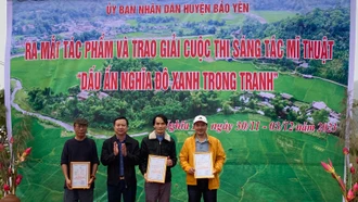 60 tác phẩm tham dự cuộc thi mỹ thuật “Dấu ấn Nghĩa Đô xanh trong tranh”