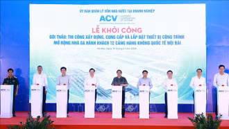 Thủ tướng phát lệnh khởi công mở rộng Nhà ga hành khách T2 Cảng hàng không Quốc tế Nội Bài