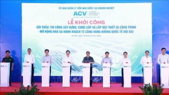 Thủ tướng phát lệnh khởi công mở rộng Nhà ga hành khách T2 Cảng hàng không Quốc tế Nội Bài