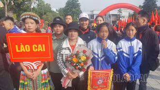 Đoàn Lào Cai tham dự Hội thi thể thao các dân tộc thiểu số toàn quốc
