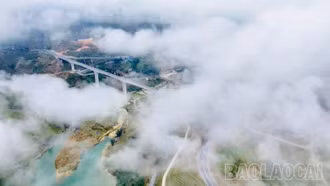 Cầu Móng Sến mộng mơ với góc nhìn từ trên cao