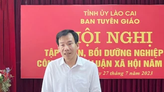 Ban Tuyên giáo Tỉnh ủy tập huấn, bồi dưỡng nghiệp vụ cho đội ngũ cộng tác viên dư luận xã hội