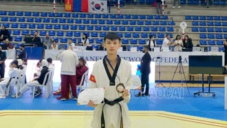 Vận động viên Bùi Văn Đại đoạt Huy chương Đồng Giải Taekwondo trẻ và thiếu niên châu Á