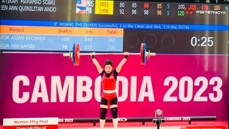 Phá kỷ lục kỳ trước, Hoàng Thị Duyên vẫn chỉ giành Huy chương Đồng tại SEA Games 32